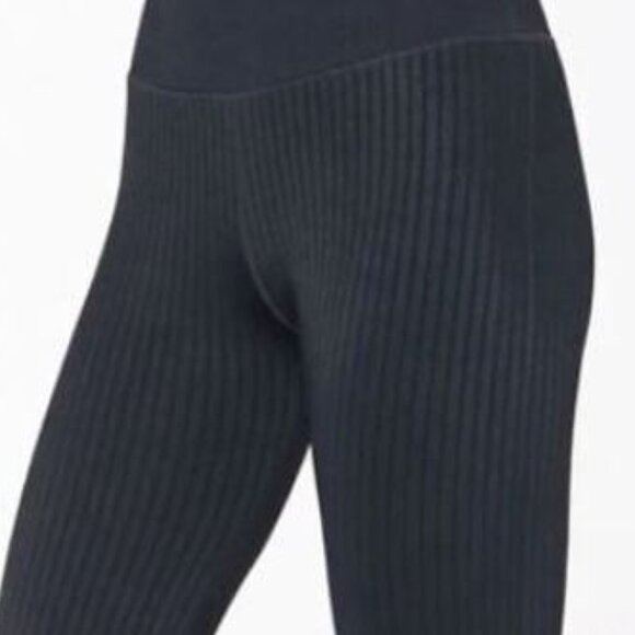 Good American Wide Rib Shine Clean Seamless Leggings Black - Picture 1 of 11